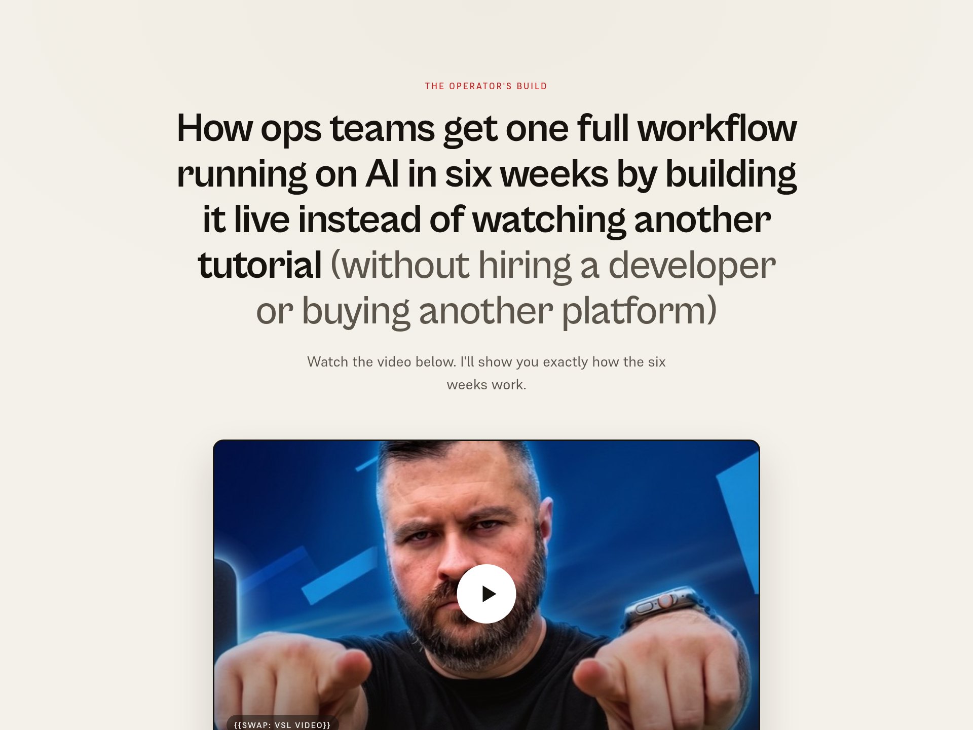 VSL sales page preview
